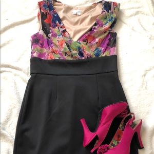 London Times Multi Media Dress Elegant